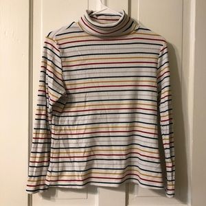 Old Navy Colorful Striped Ribbed Turtleneck